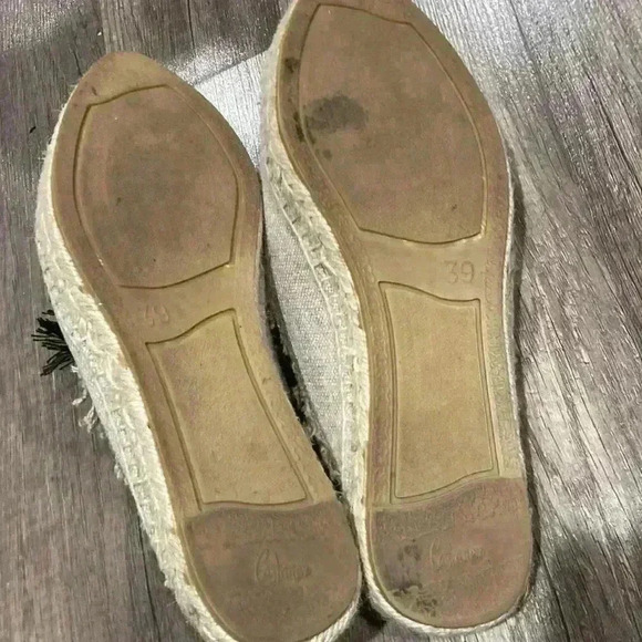 Castaner Canvas Tassel Accents Neutral Flat Mules EU 39 - Picture 8 of 11